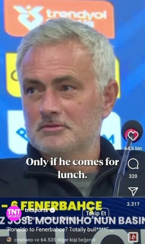 Cristiano Ronaldo liked Jose Mourinho's video