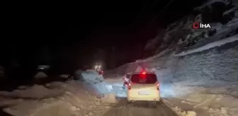 Ayder Yaylası'na Çığ Düştü, Trafik 1 Saat Aksadı