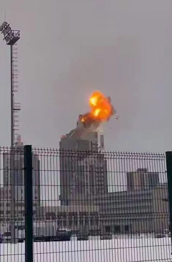 Ukraine hit a 120-meter tall skyscraper in Russia