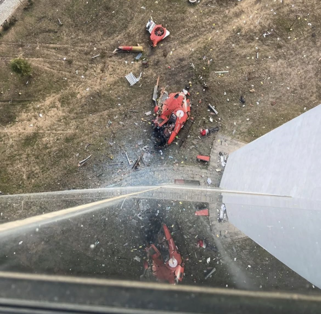 First images from the helicopter crash in Muğla where 4 people died