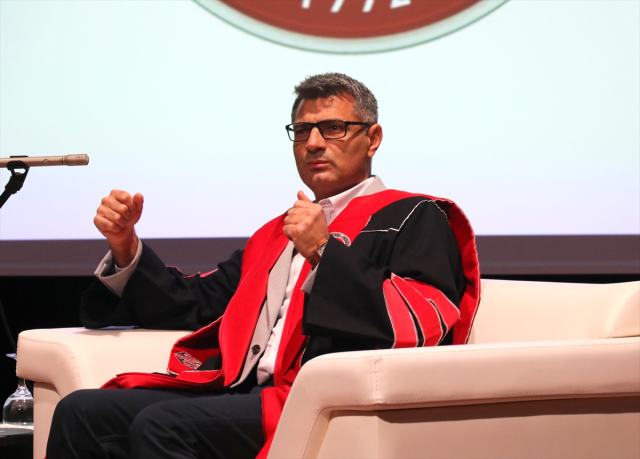 An honorary doctorate was awarded to Yusuf Dikeç by Süleyman Demirel University