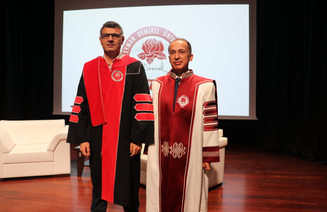 An honorary doctorate was awarded to Yusuf Dikeç by Süleyman Demirel University