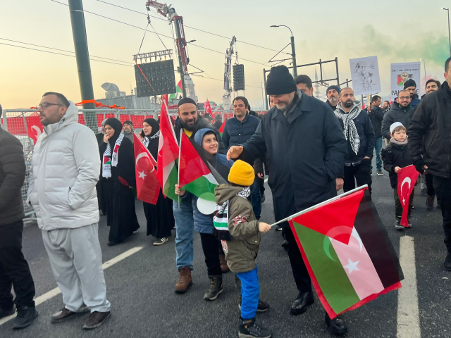 Süleyman Soylu also attended the large Gaza meeting in Istanbul