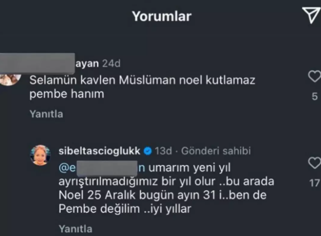 Sibel Taşçıoğlu's dramatic response to the comment 'Muslims do not celebrate Christmas'