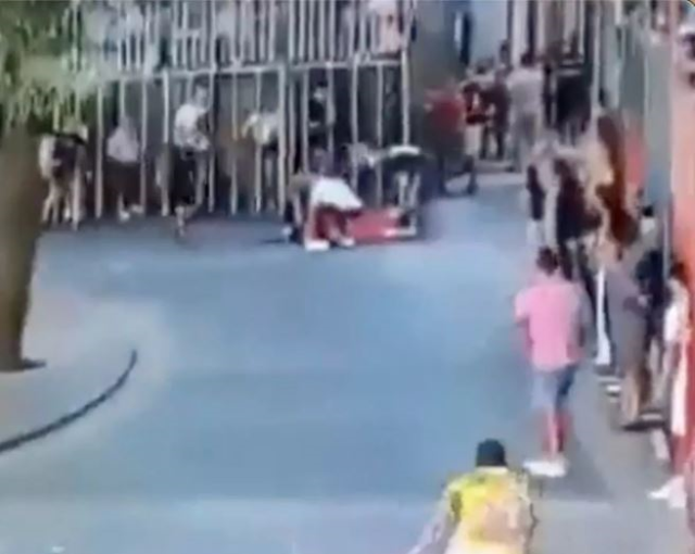 Angry bull gored the woman trying to cross the road, killing her