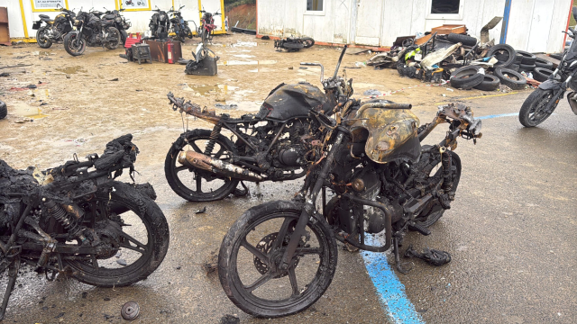 22 motorcycles burned to ashes in the heart of Istanbul