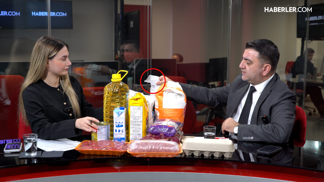 Young Party General President Burçin Şahindur came to the studio with grocery shopping