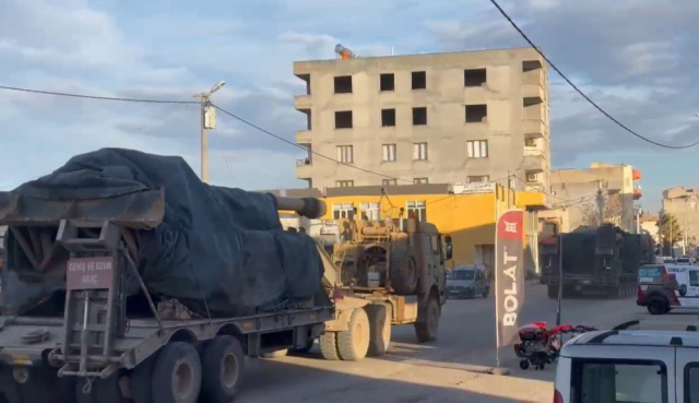 Military vehicle and ammunition shipment to the Syrian border