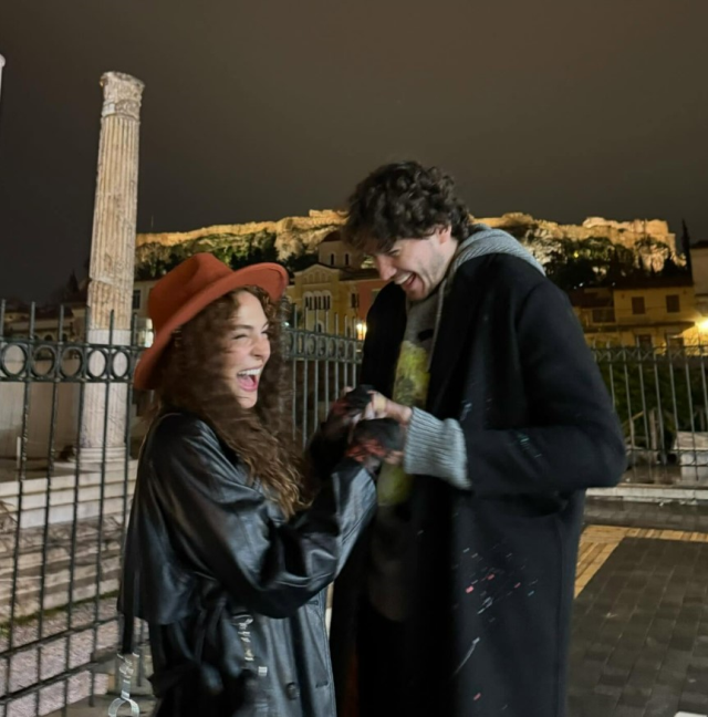 Romantic poses of Ebru Şahin and Cedi Osman