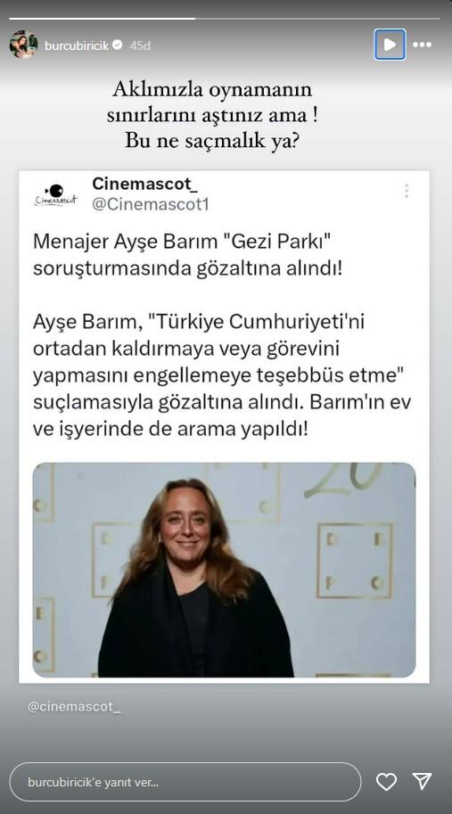 Actors' outcry against Ayşe Barım! Consecutive posts came