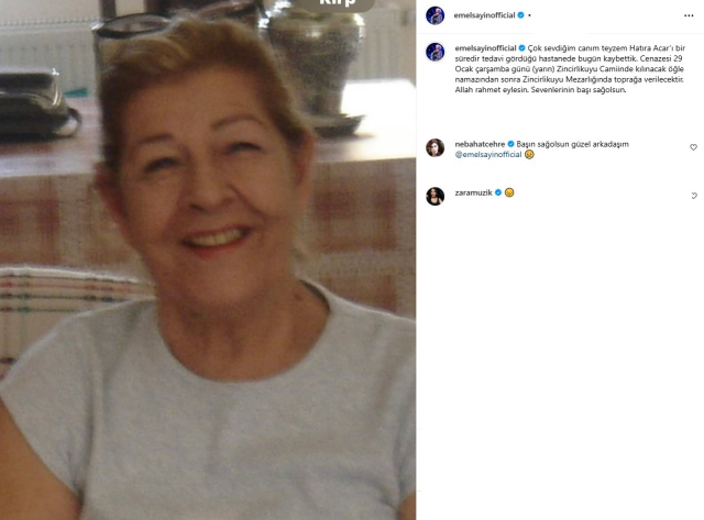 Emel Sayın's sad day: I lost my beloved aunt