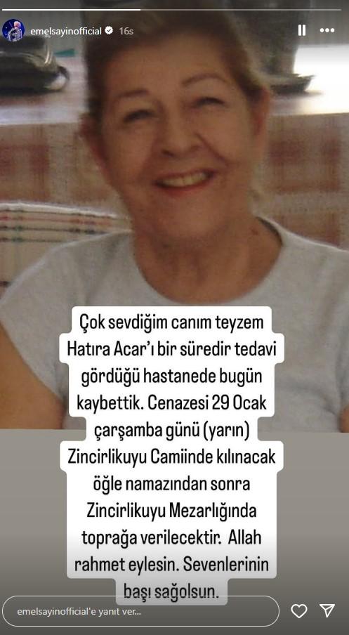 Emel Sayın's sad day: I lost my beloved aunt