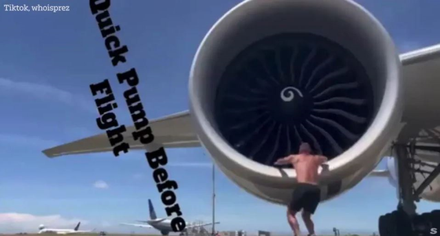 Fitness show on aircraft engine drew reactions