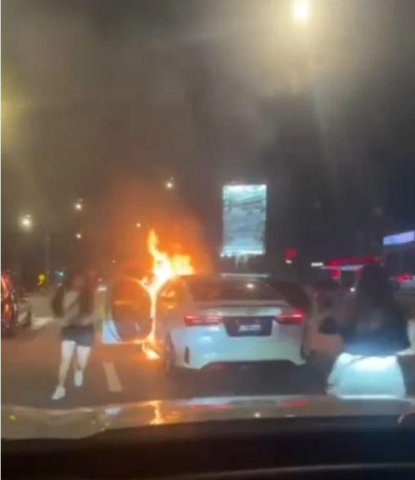 Set fire to his wife's vehicle in the middle of the road after an argument