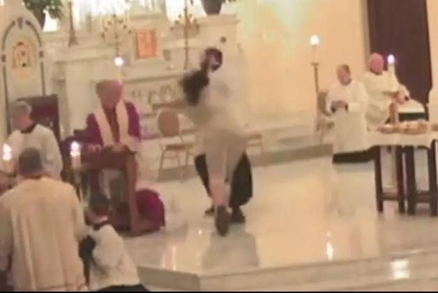 Attack on priest during prayer service in church