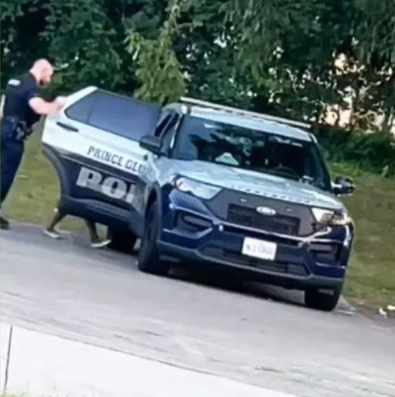 The police officer who engaged with the woman he took into the squad car has been suspended