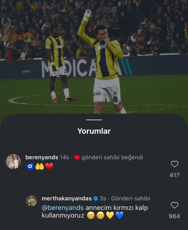 His mother commented on Mert Hakan's post, and his response will drive Galatasaray fans crazy