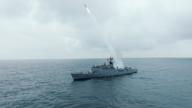 GÖKSUR fired its first shot from the surface platform