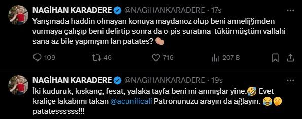 Harsh words from Nagihan Karadere to Hakan Hatipoğlu: Call your boss and cry