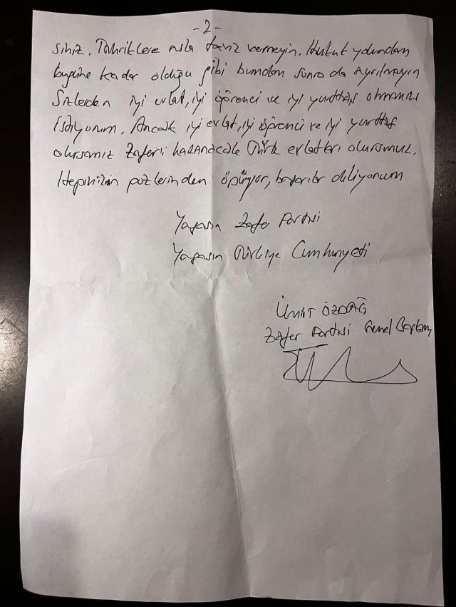 Letter from Ümit Özdağ to the youth: Never allow provocations