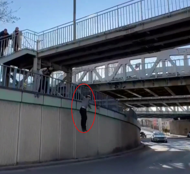 He fell while trying to pass under the overpass for the sake of the video and broke both of his legs