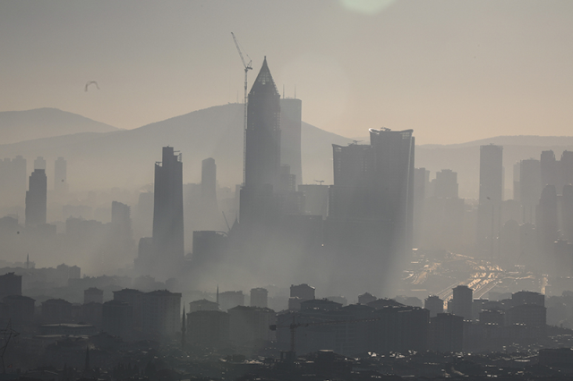 The highest air pollution value in Istanbul was measured in Göztepe