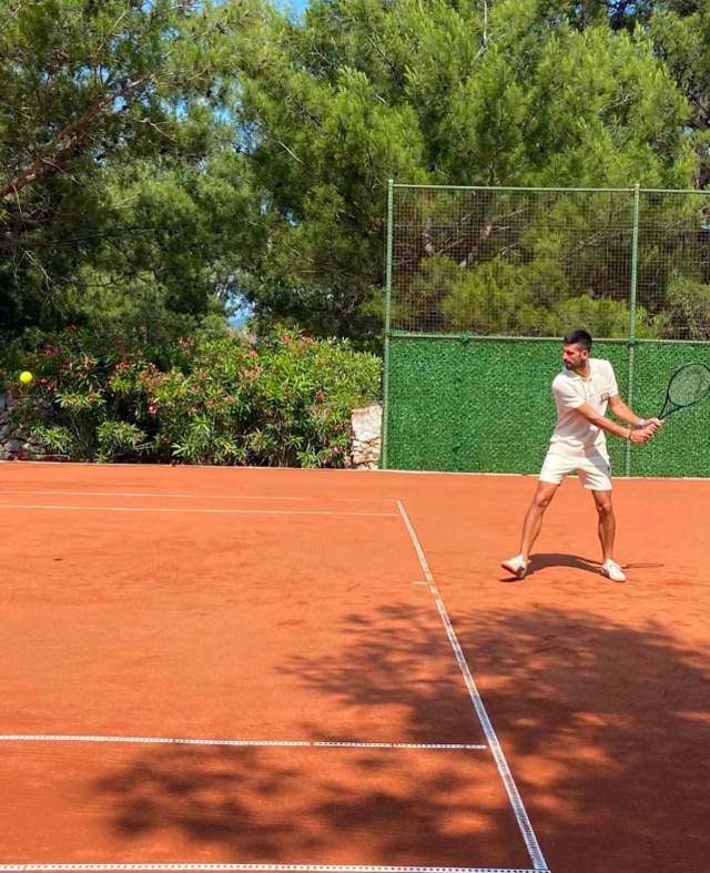World-famous tennis player Novak Djokovic with Hollywood star Redmayne in Bodrum