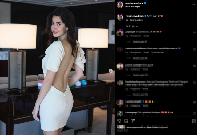 Post by Nesrin Cavadzade that angered her Azerbaijani followers