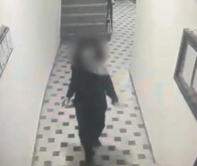 The moment the young girl who killed the Yeşilçam actor flees is captured on security camera