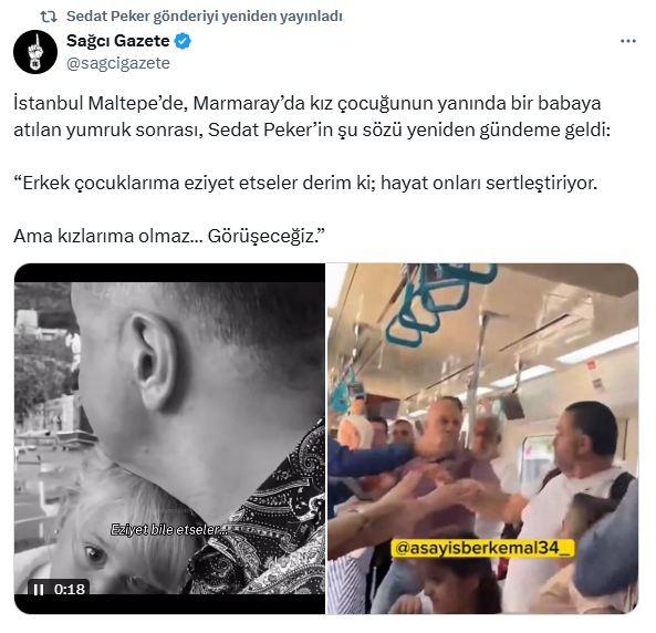 Sedat Peker also couldn't remain indifferent to the father beaten in front of his children