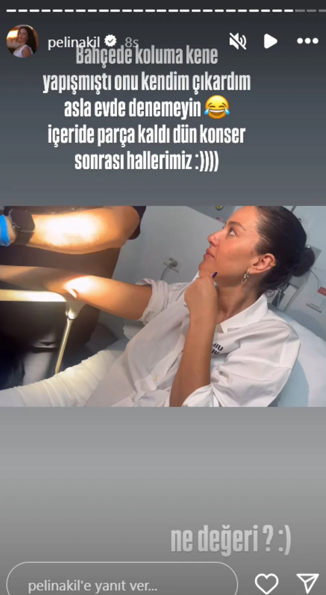 Pelin Akil removed the tick that bit her arm herself! She was hospitalized