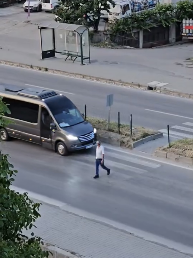 The pedestrian repeatedly crossed the crosswalk and returned