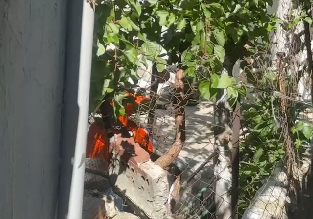 A body wrapped in a carpet was found in the garden of a shanty house in Gaziosmanpaşa