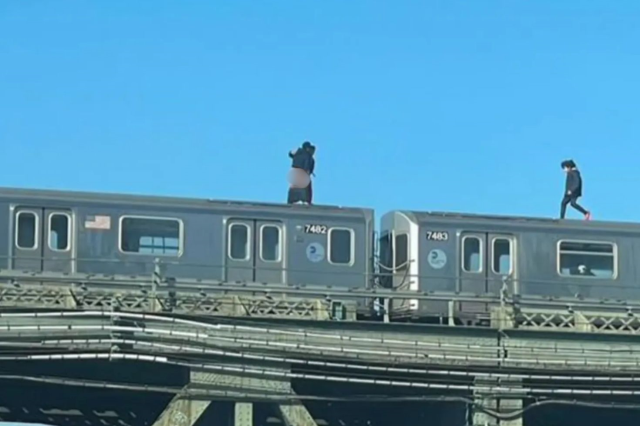 A shocking incident! They engaged in intercourse on top of a moving train