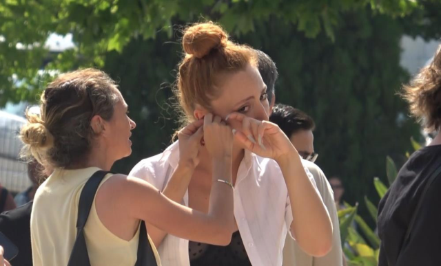 She couldn't take the exam due to the earring in her ear