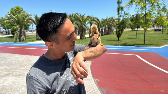 The squirrel he found injured in nature became his closest friend