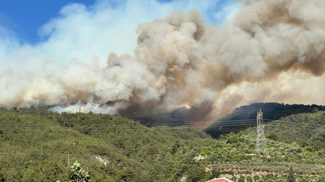The forest fire in Hatay continues on the second day