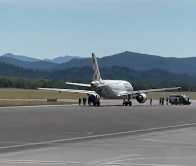 A man who entered the airport unauthorized was sucked into the plane's engine and lost his life