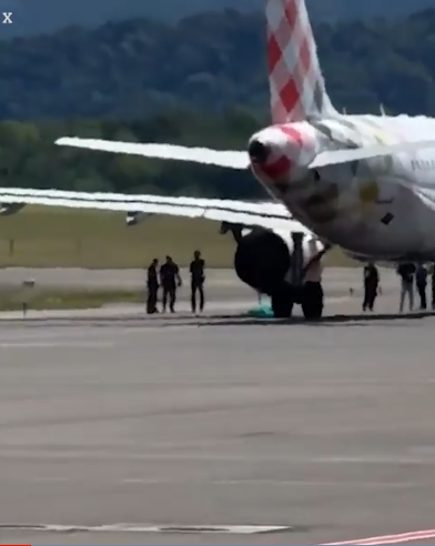 A man who entered the airport unauthorized was sucked into the plane's engine and lost his life