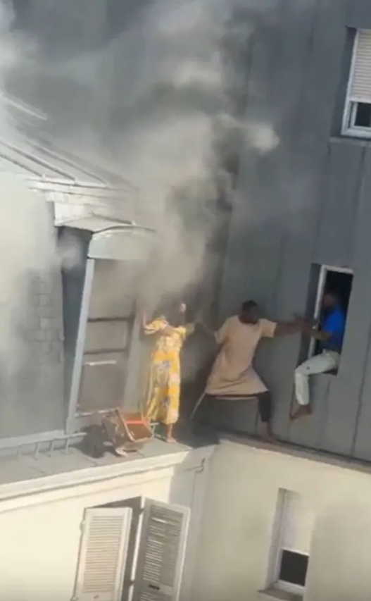 The heroic janitor rescued four babies from the 6th floor of the burning building, risking his own life