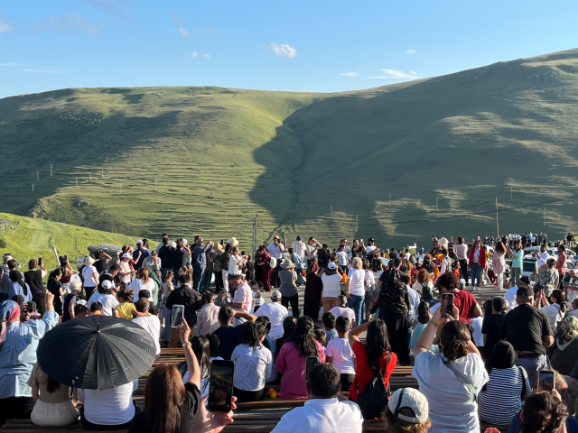The silhouette of Atatürk was seen when the weather cleared in Damal