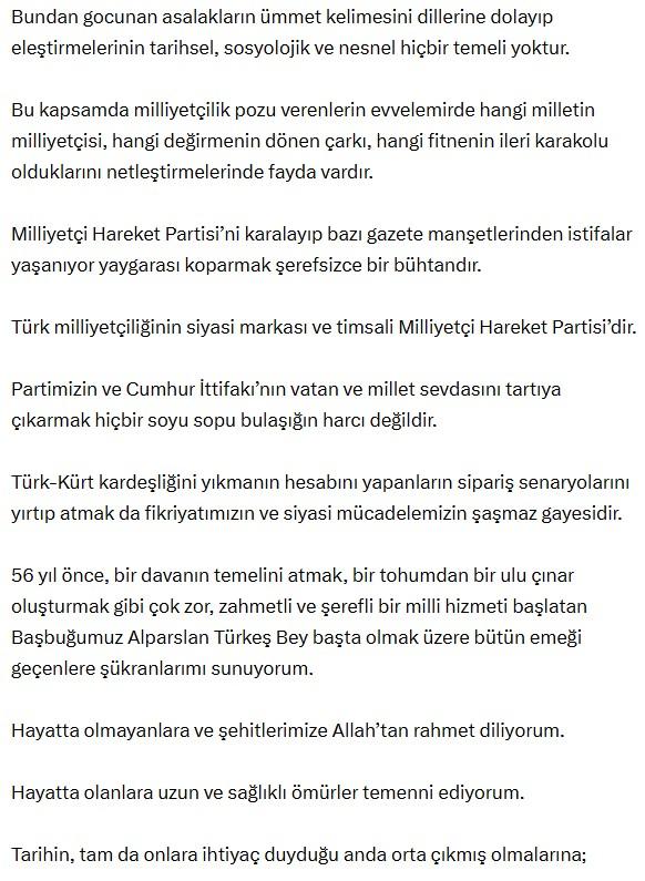 Bahçeli's message for a Terror-Free Turkey: Those who claim that the state is negotiating are slanderers