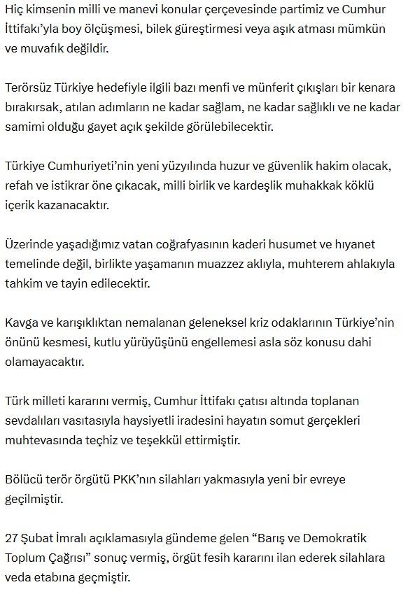 Bahçeli's message for a Terror-Free Turkey: Those who claim that the state is negotiating are slanderers