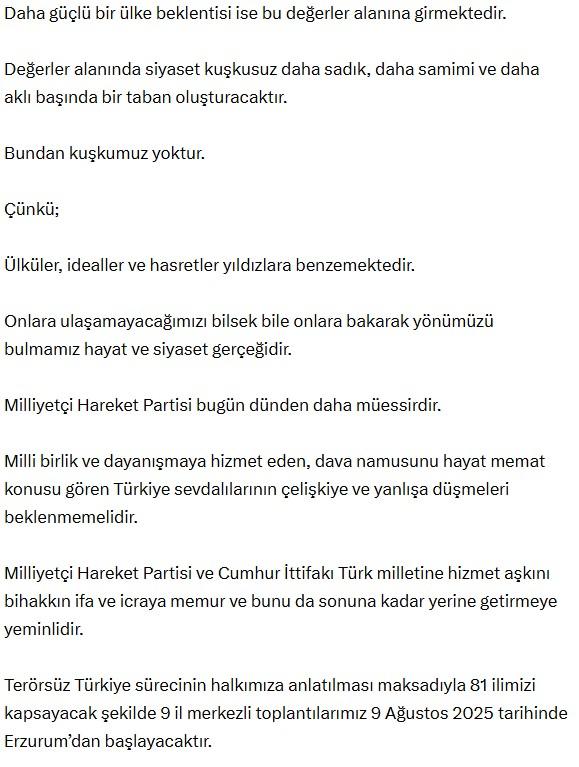 Bahçeli's message for a Terror-Free Turkey: Those who claim that the state is negotiating are slanderers