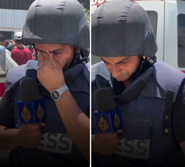 Israel targeted civilians waiting for aid! A journalist broke down in tears live on air