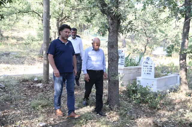 Villagers are keeping watch in shifts at the cemetery! There is a fine of 500,000 lira if picked