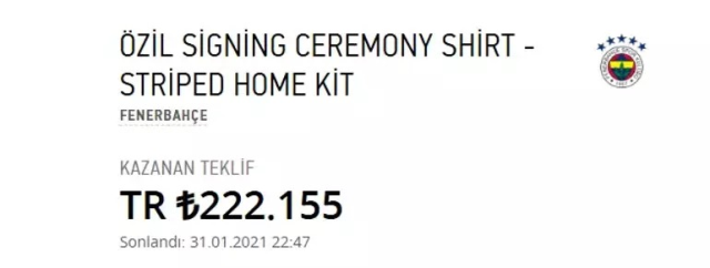 Hande Baladın's jersey is chasing a record at the auction! It even surpassed Mourinho and Arda Güler