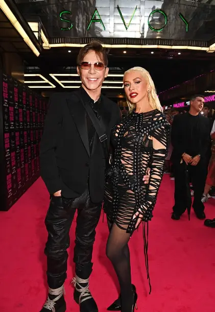 Pop star Christina Aguilera made a splash at the gala in her dress that revealed her underwear
