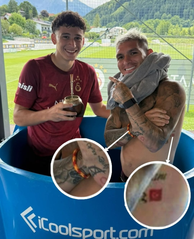 Torreira got a tattoo of the Turkish flag on his body