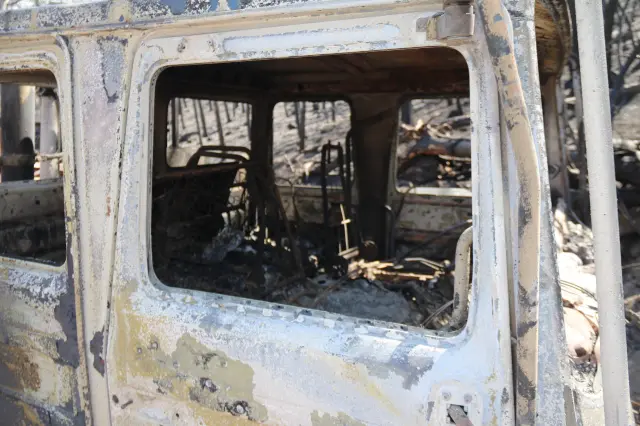 The area where 10 forest workers became martyrs! Vehicles turned to ashes, drag marks on the ground